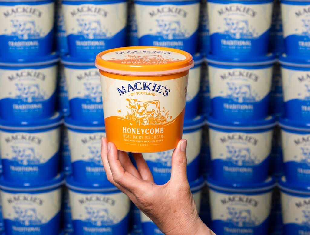 Mackie's Honeycomb  ice cream image used by Edinburgh PR agency 