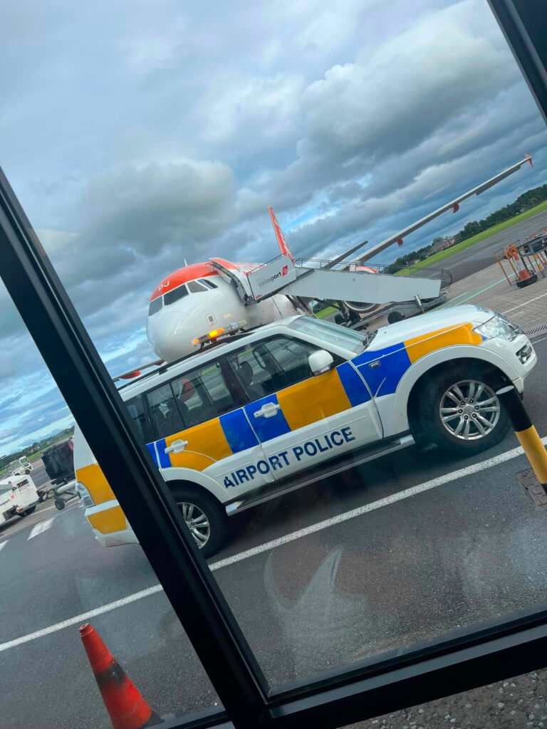 An airport police car.